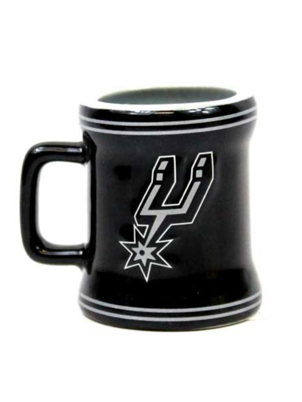 San Antonio Spurs Shot Glass Sculpted Ceramic 2 Oz NBA for (1) Shot Glass